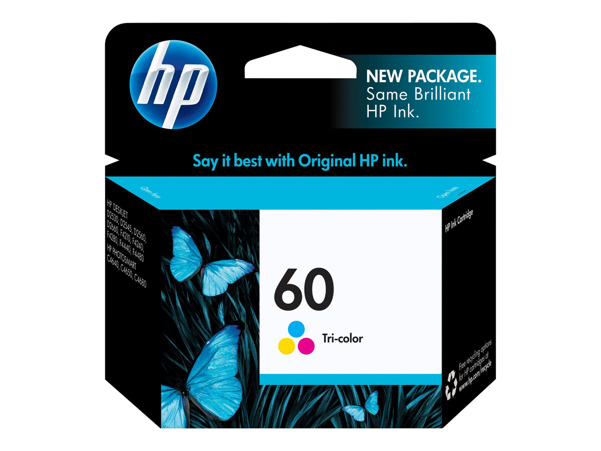 HP 60 - 4 ml - color (cian, magenta, amarillo) - original - cartucho de tinta - para Deskjet F4210, F4213, F4230, F4235, F4250, F4273, F4274, F4275, F4283, F4288, F4292, F4293