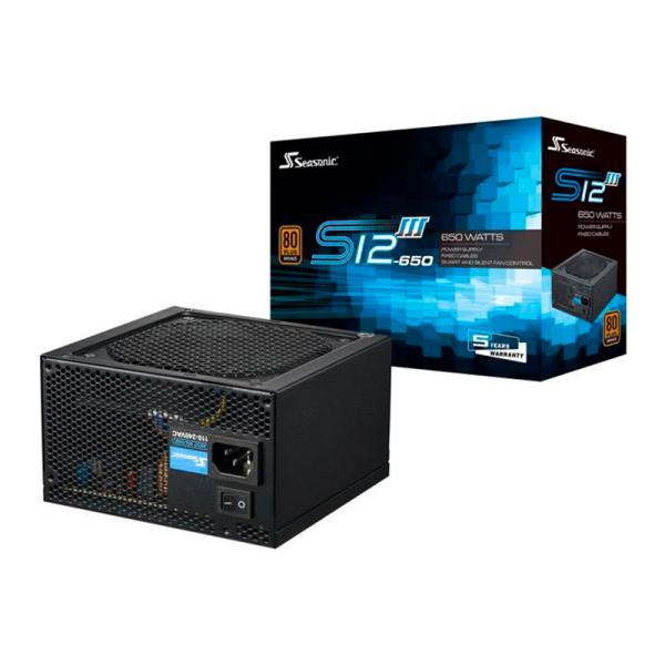 FUENTE DE PODER SEASONIC S12III 650 650W 80 PLUS BRONZE NO MODULAR ATX SSR-650GB3