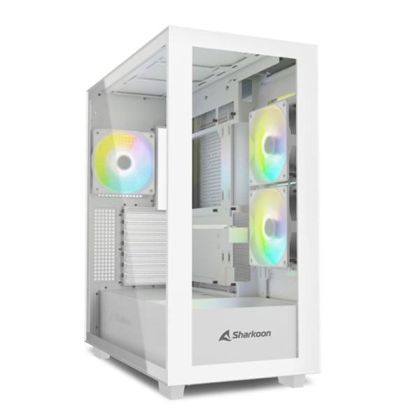 CASE GAMING RGB SHARKOON REBEL C60 MID TOWER VENTILADORES 4 DE 120MM CON VIDRIO LATERAL Y FRONTAL 4044951040049
