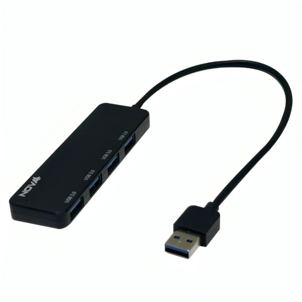 HUB NOVA AHB1S340001C 5 EN 1 USB-A 3.0 4 PUERTOS USB-A 3.0 MICRO 5V 5GBPS