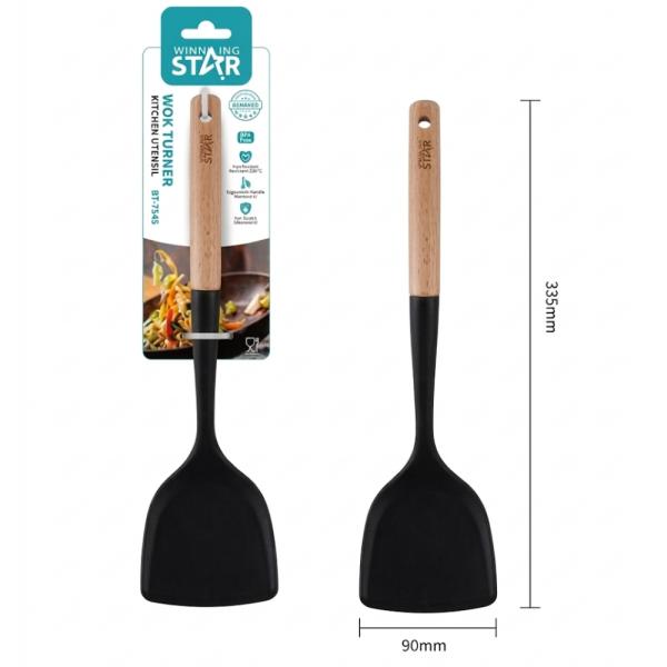 ESPÁTULA PARA WOK WINNING STAR ST-7545 SILICONA / NYLON / MADERA GC-1637-WST-38864