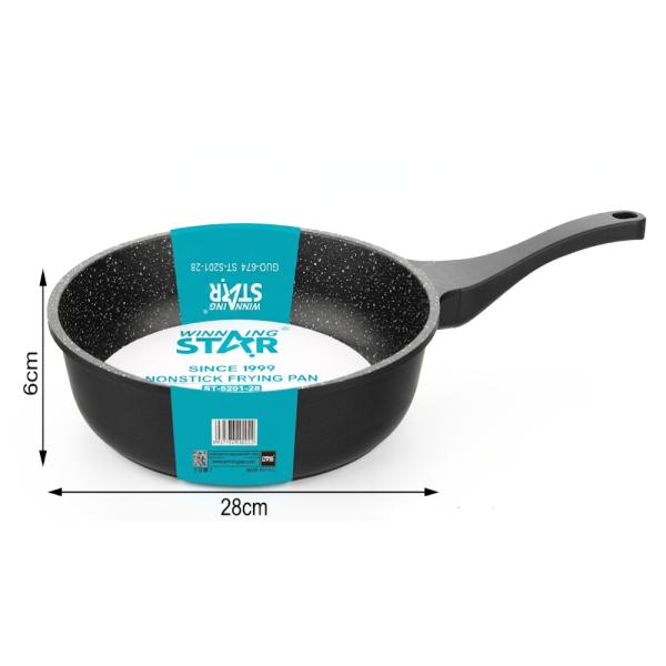 SARTÉN ANTIADHERENTE WINNING STAR ST-5201-28 ALUMINIO 28CM X 6CM GUO-674-WST-15635