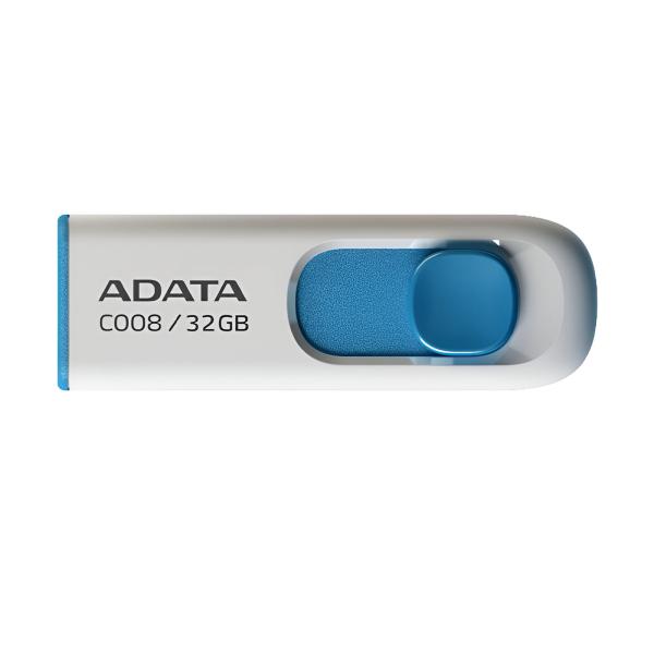 MEMORIA USB 2.0 32GB ADATA WHITE+BLUE AC008-32G-RWE