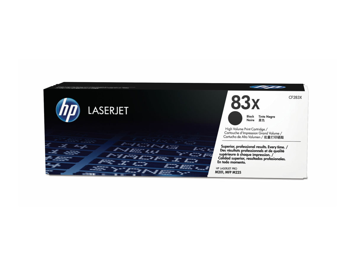 HP 83X - Alto rendimiento - negro - original - LaserJet - cartucho de tóner (CF283X) - para LaserJet Pro M201, M202, MFP M225
