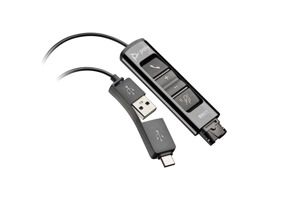 HP DA85 - Cable para auriculares - USB, 24 pin USB-C macho a Desconexión rápida macho - 1.3 m - para OMEN 40L by HP GT21-1026nd, Poly DA70, DA75, DA80, DA85-M