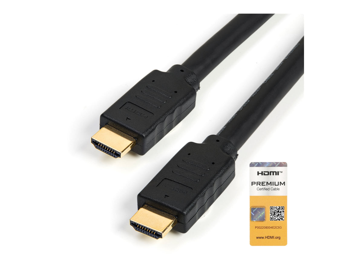 StarTech.com Cable de 5m HDMI de alta velocidad premium con Ethernet - 4K 60Hz - Cable para Blu-Ray UltraHD 4K 2.0 - Cable HDMI con Ethernet - HDMI macho a HDMI macho - 5 m - negro
