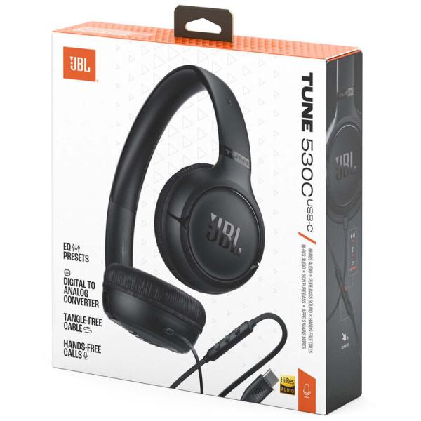 Audifonos JBL Tune 530C On-Ear USB-C Negro JBLT530CBLKAM