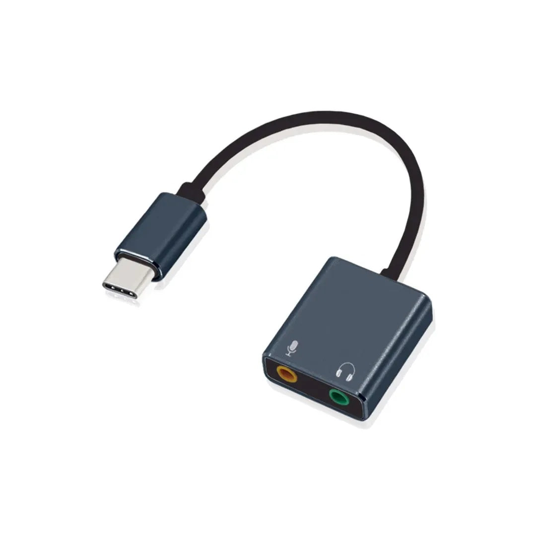 Adaptador de Sonido USB-C Argom Tech con Salida Estereo y Microfono Mono ARG-CB-0066