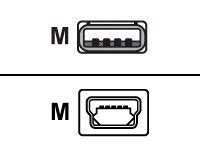 Zebra - Cable USB - USB (M) a mini USB tipo B (M) - para Zebra RW 420