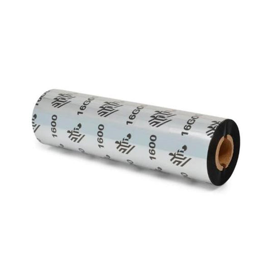 RIBBON ZEBRA CERA 4.33" X 75 NUCLEO 0.5" METROS 1600 WAX 24 UNIDADES/CAJA 01600GS11007