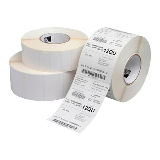 ROLLO DE ETIQUETAS ZEBRA PAPEL 4" X 4" NUCLEO 1" TERMICA DIRECTA Z-PERFORM 200D 2000D 6 ROLLOS/CARTON ZEB-10010033-CASE