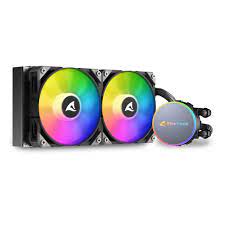 ENFRIAMIENTO LIQUIDO SHARKOON S70 RGB AIO 240MM LOGOTIPO GIRATORIO  NEGRO 4044951037995
