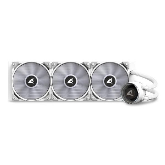 ENFRIAMIENTO LIQUIDO SHARKOON S90 RGB AIO 360MM LOGOTIPO GIRATORIO RGB BLANCO 4044951038619