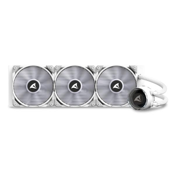 ENFRIAMIENTO LIQUIDO SHARKOON S90 RGB AIO 360MM LOGOTIPO GIRATORIO RGB BLANCO 4044951038619