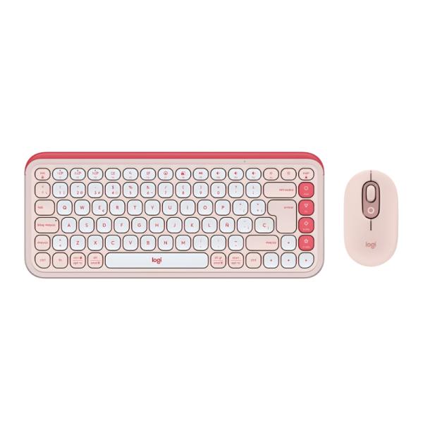 TECLADO Y MOUSE LOGITECH POP ICON COMBO MEMBRANA INALÁMBRICO BLUETOOTH ESPAÑOL 920-013053