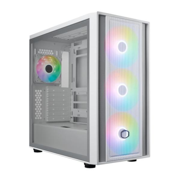 CASE GAMING RGB COOLER MASTER MASTERBOX 600 MID TOWER 3 VENTILADORES DE 140MM Y 1 DE 120MM CON VIDRIO LATERAL Y MALLA FRONTAL MB600-WGNN-S00