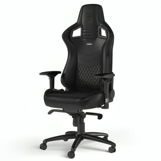 SILLA GAMING NOBLECHAIRS  EPIC CUERO AUTENTICO NBL-RL-BLA-001