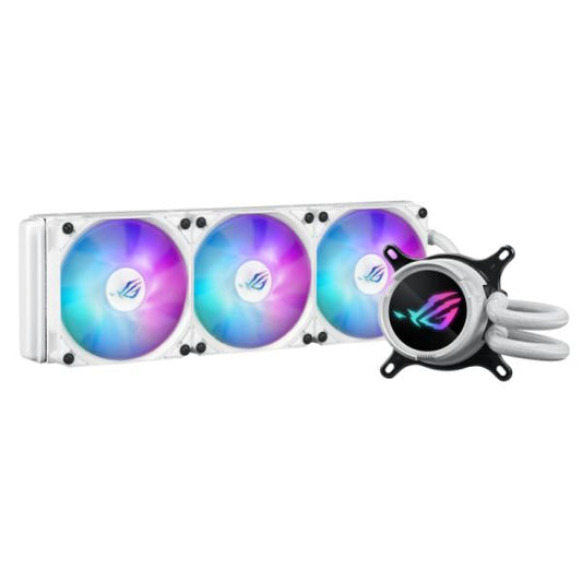 ENFRIAMIENTO LIQUIDO RGB ASUS ROG STRIX LC III 360 ARGB WHITE 3 EN 1 360MM LGA 1700 / 1200 / 115X Y AM5 / AM4 90RC00T2-M0UAY0