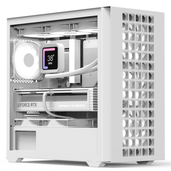 CASE RGB AEROCOOL D302A-G-WT-V1 TORRE PEQUEÑA VIDRIO LATERAL Y MALLA FRONTAL 3 ABANICOS FRONTALES Y 1 ABANICO TRASERO ACCS-DS04043.21