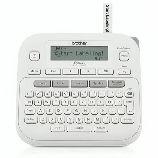 IMPRESORA DE ETIQUETAS BROTHER PTD220 DE 1/2 PULG 20MM/SEG 15 CARACTERES POR LINEA BLANCO