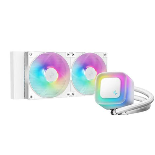 ENFRIAMIENTO LIQUIDO RGB DEEPCOOL LE240 WH V2 AIO 240MM R-LE240-WHAMMN-G-2