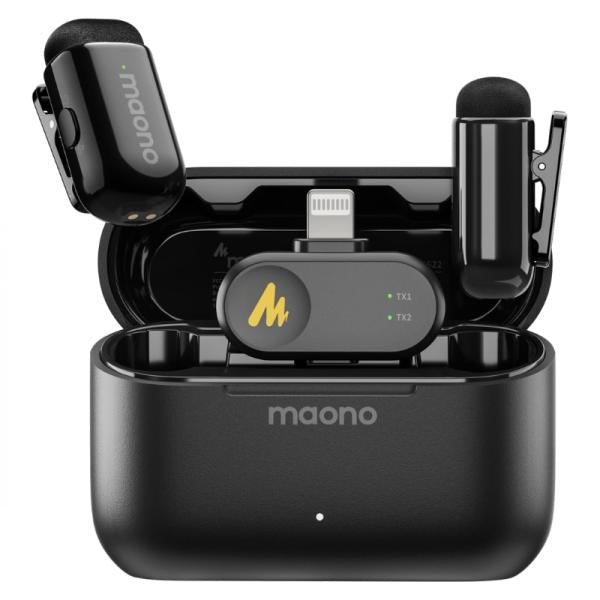 MICROFONO MAONO WM622 PB2 INALAMBRICO CON RECEPTOR LIGHTNING CON REDUCCION DE RUIDO