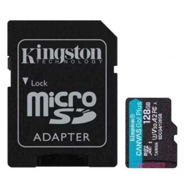 MEMORIA MICRO SD 128GB KINGSTON SDCG4/128GB CLASE 10 UHS-I V30 200 MB/S / 100 MB/S PARA DRONES Y CAMARAS DEPORTIVAS
