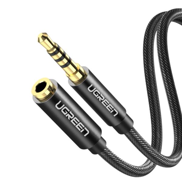 CABLE UGREEN AV118 3.5MM MACHO A 3.5MM HEMBRA 1.5M 10593