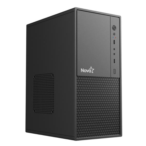 CASE NOVA CM09Z9RA001C MINI TOWER VENTILADOR 80 MM CON PANEL FRONTAL SIN FUENTE DE PODER NO INCLUIDA