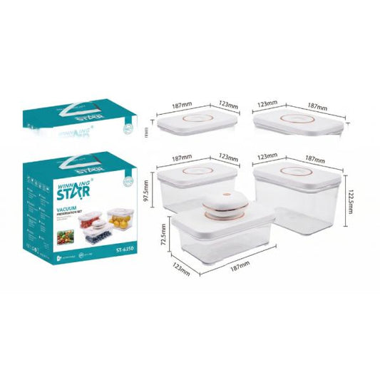 SET DE CONSERVACIÓN AL VACIO WINNING STAR ST-6350 SILICONA / ABS BXH-1679-WST-18428