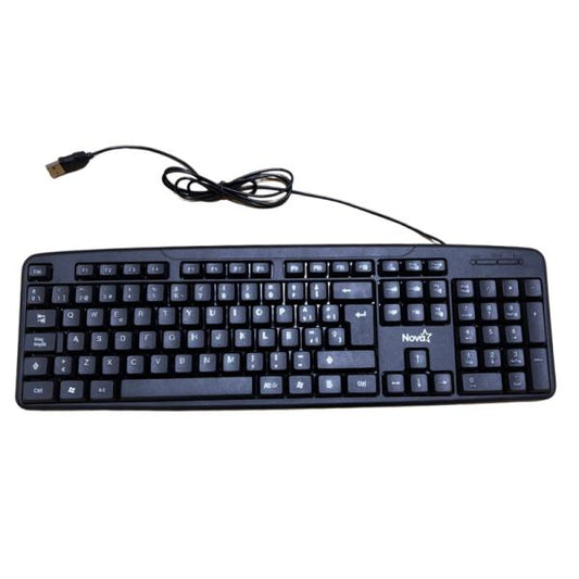 TECLADO NOVA KB3802U0001C MEMBRANA ALÁMBRICO USB ESPAÑOL NEGRO