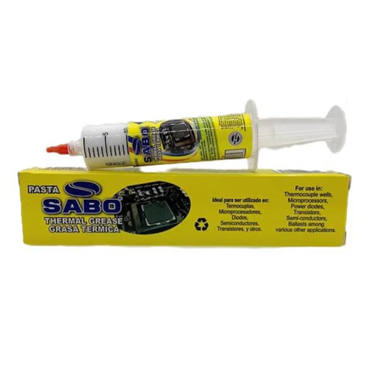 GRASA TERMICA SABO THERMAL GREASE 30GR CPU-GPU SILICONA SELLADORES METALICOS 56-0078