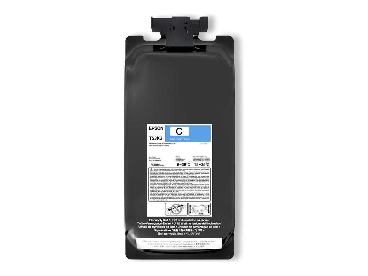 Epson T53K2 - Paquete de 2 - 1.6 L - gran capacidad - cián - original - paquete de tinta - para SureColor F6470, F6470H