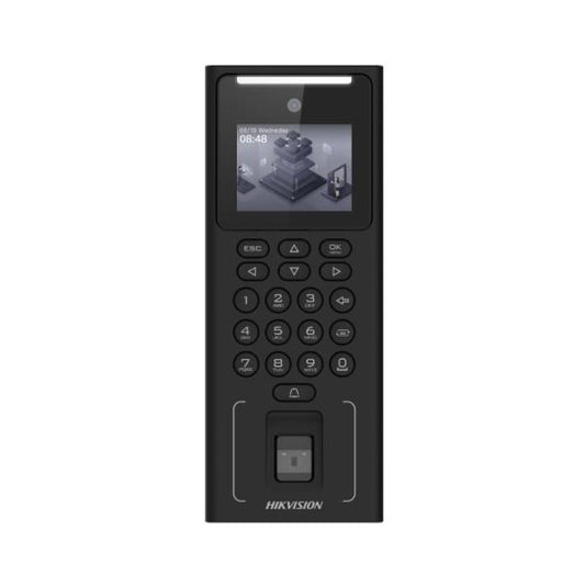 CONTROL DE RECONOCIMIENTO FACIAL HIKVISION DS-K1T321EFWX TECLADO/HUELLA/CÁMARA 2MP ETHERNET/WIFI/RS-485/USB 302920000 NEGRO