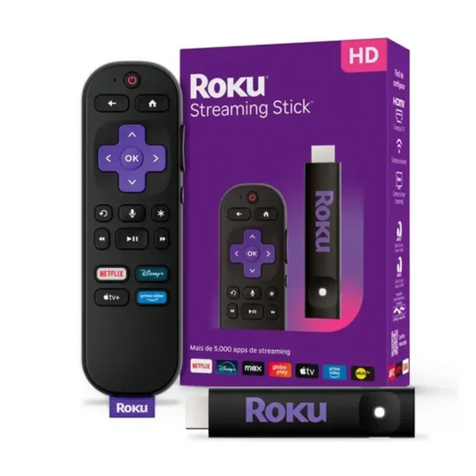 DISPOSITIVO DE STREAMING ROKU STREAMING STICK 4K 2021 4K UHD WIFI DOBLE BANDA / HDMI DOLBY VISION / CONTROL POR VOZ 3820R NEGRO
