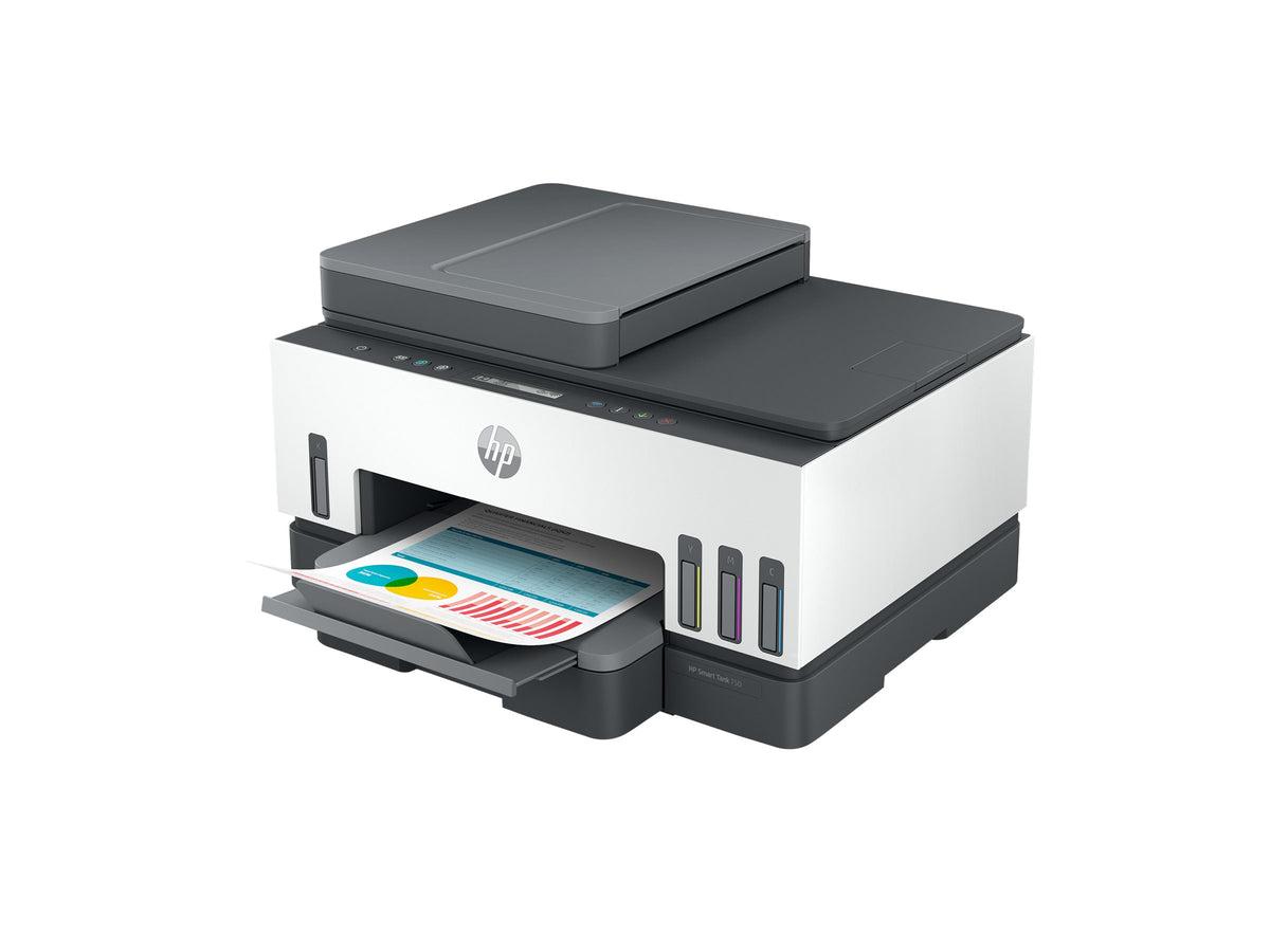 HP Smart Tank 750 All-in-One - Impresora multifunción - color - chorro de tinta - rellenable - Letter A (216 x 279 mm)/A4 (210 x 297 mm) (original) - A4/Legal (material) - hasta 13 ppm (copiando) - hasta 15 ppm (impresión) - 250 hojas