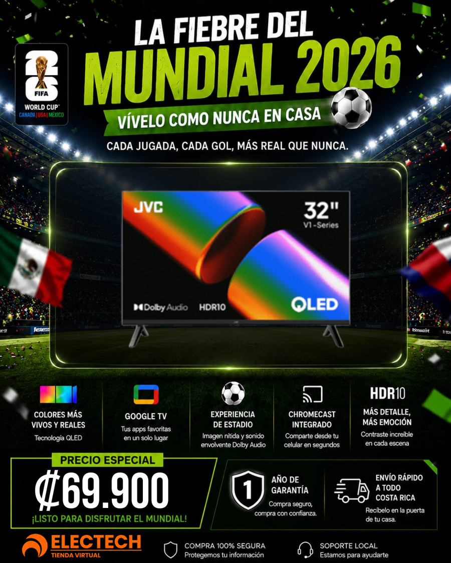 Televisión JVC 32” QLED HD Google TV – LT-32KM1584