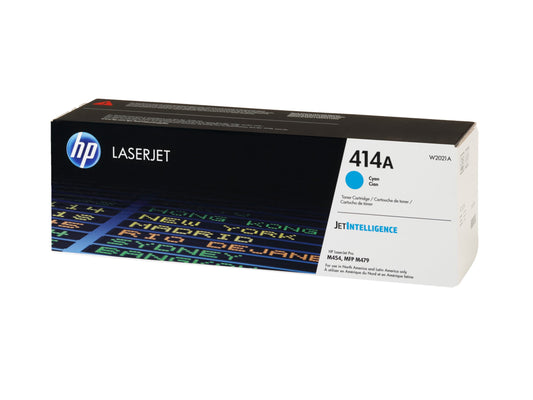 HP 414A - Cián - original - LaserJet - cartucho de tóner (W2021A) - para Color LaserJet Enterprise M455, MFP M480; Color LaserJet Pro M454, M479, MFP M479