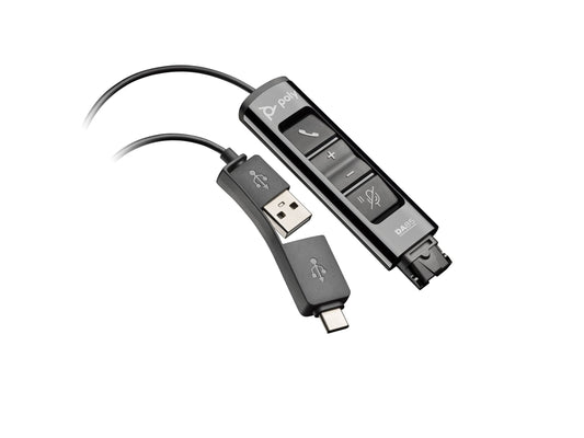 HP DA85 - Cable para auriculares - USB, 24 pin USB-C macho a Desconexión rápida macho - 1.3 m - para OMEN 40L by HP GT21-1026nd, Poly DA70, DA75, DA80, DA85-M