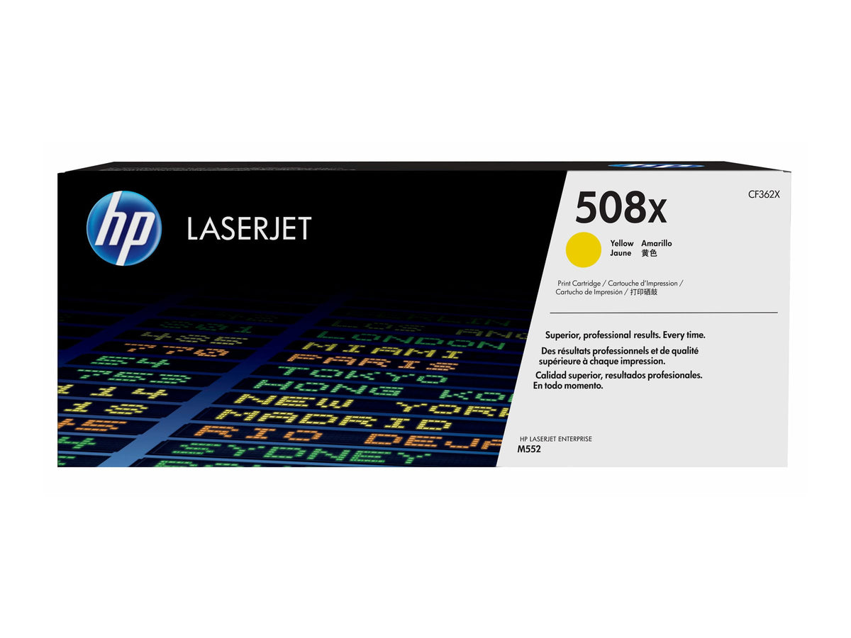 HP 508X - Alto rendimiento - amarillo - original - LaserJet - cartucho de tóner (CF362X) - para Color LaserJet Enterprise MFP M577; LaserJet Enterprise Flow MFP M577