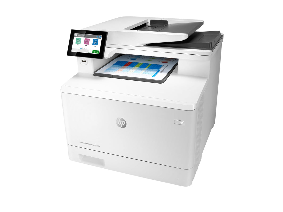 HP Color LaserJet Enterprise MFP M480f - Impresora multifunción - color - laser - Legal (216 x 356 mm) (original) - A4/Legal (material) - hasta 28 ppm (copiando) - hasta 29 ppm (impresión) - 300 hojas - 33.6 Kbps - USB 2.0, Gigabit LAN, host USB 2.0
