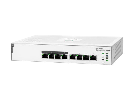 HPE Networking Instant On 1830 8G 4p Class4 PoE 65W Switch - Conmutador - inteligente - 4 x 10/100/1000 + 4 x 10/100/1000 (PoE+) - sobremesa, montaje en rack - PoE+ (65 W)