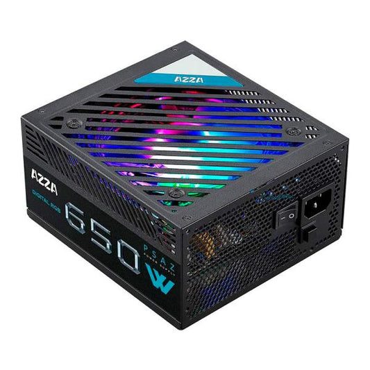 FUENTE DE PODER AZZA 650W ARGB PSU 80 PLUS BRONZE NO MODULAR ATX PSAZ-650W ARGB NEGRO
