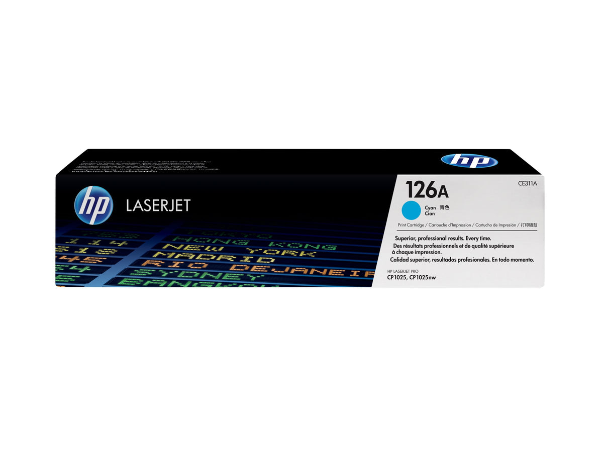 HP 126A - Cián - original - LaserJet - cartucho de tóner (CE311A) - para Color LaserJet Pro CP1025; LaserJet Pro MFP M175; TopShot LaserJet Pro M275