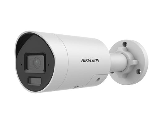 Hikvision 4MP Cámara de red bullet fija inteligente híbrida Acusense con luz - Micrófono incorporado - 4MP - Exterior - H.265+ - Focal fija 2.8 mm - 2688 × 1520 - WDR 120DB - IP67