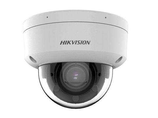 Hikvision 4 MP Acusense Smart Hybrid Light Motorized Varifocal Dome Network Camera - Built-in Mic - 4MP - Outdoor - H.265 - Varifocal 2.8 to 12mm - 2688 × 1520 - 120Db WDR - IP67 - IK10 - Micro SD