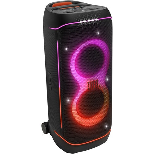 JBL PartyBox 720 - Altavoz de fiesta - Negro - Sonido JBL Pro Sound superior - Espectáculo de luces futurista - Hasta 15 horas de reproducción - Mango ergonómico integrado y ruedas más anchas y resistentes - IPX4 es a prueba de salpicaduras