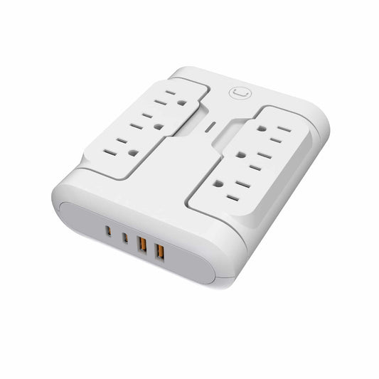 Regleta 6 en 1 PowerPod Giratoria Tomacorriente PD20W Unno Tekno PW5086WT