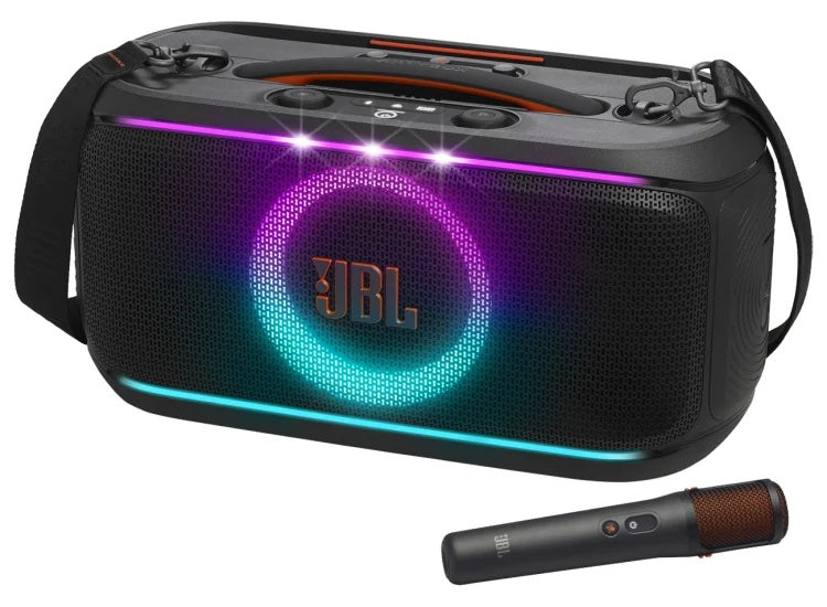 Parlante JBL PartyBox On-The-Go 2 Bluetooth 100W 1 Micrófono Negro JBLPBOTG2PLBAM