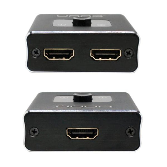 Splitter Switch HDMI Bidireccional 4K 2 Puertos Unno Tekno HB1201BK